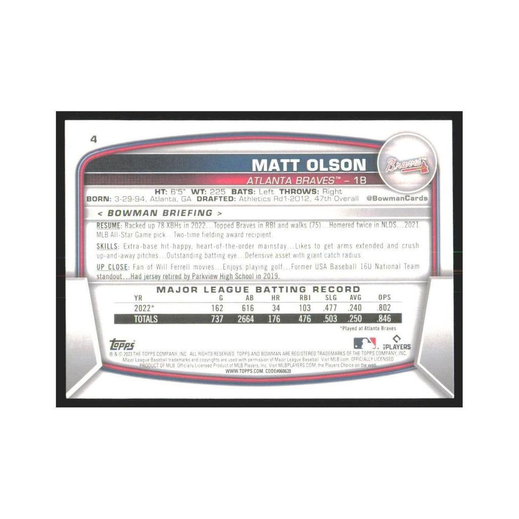 2023 Bowman Matt Olson Braves #4