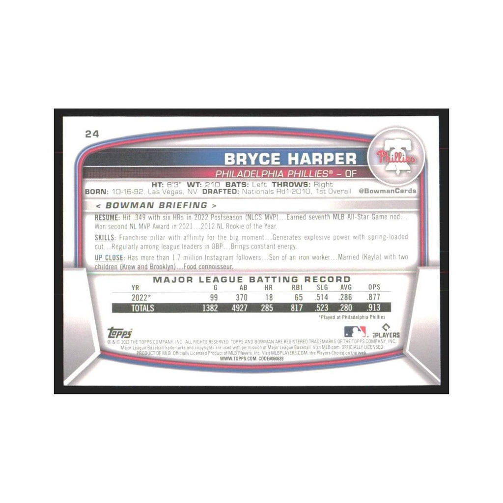2023 Bowman Bryce Harper Phillies #24