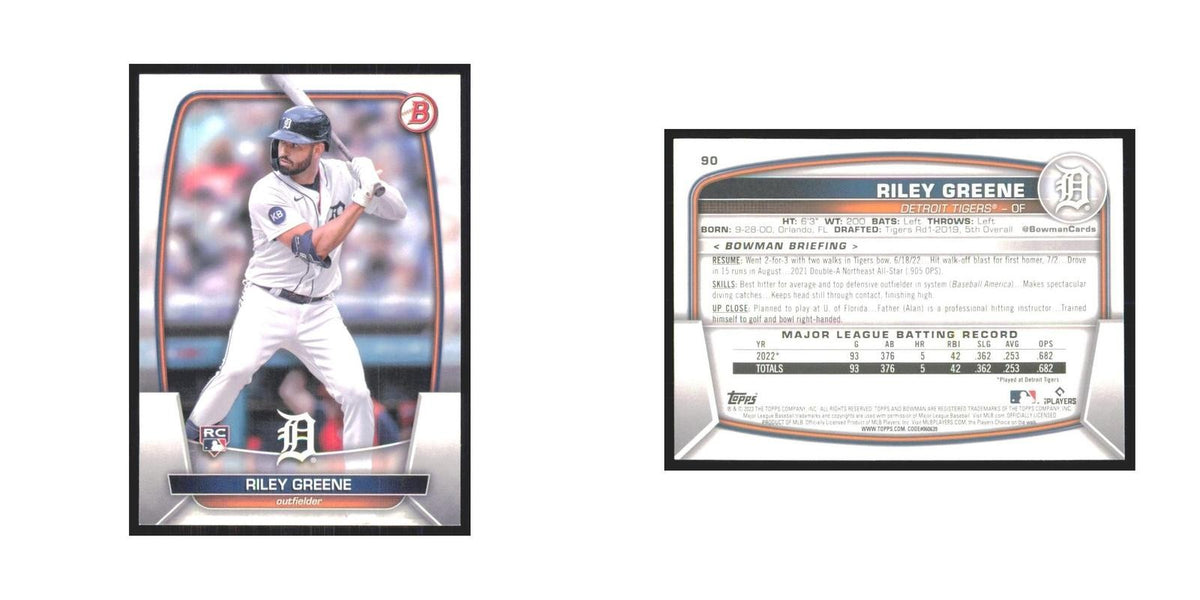 2023 Bowman Riley Greene RC Tigers #90