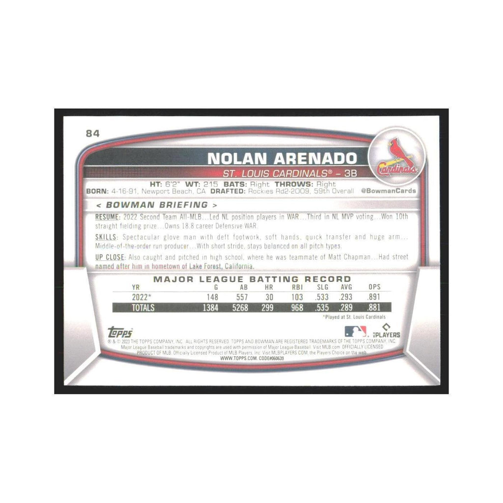 2023 Bowman Nolan Arenado Cardinals #84