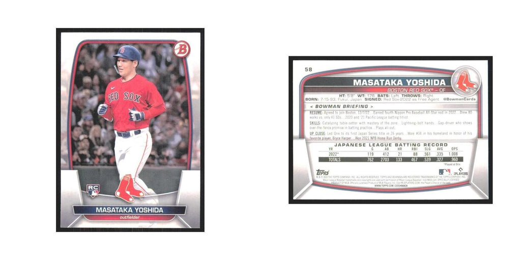 2023 Bowman Masataka Yoshida RC Red Sox #58