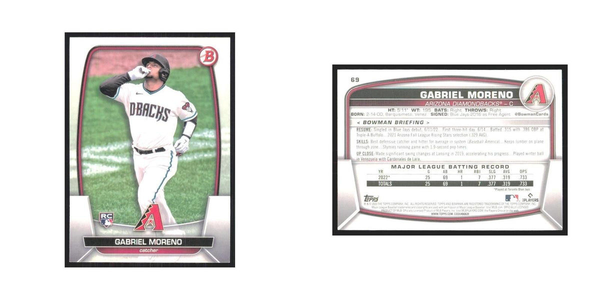 2023 Bowman Gabriel Moreno RC Diamondbacks #69
