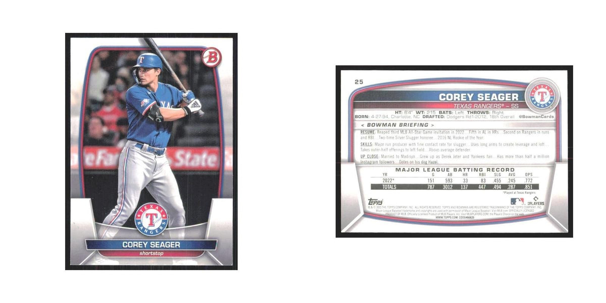 2023 Bowman Corey Seager Rangers #25