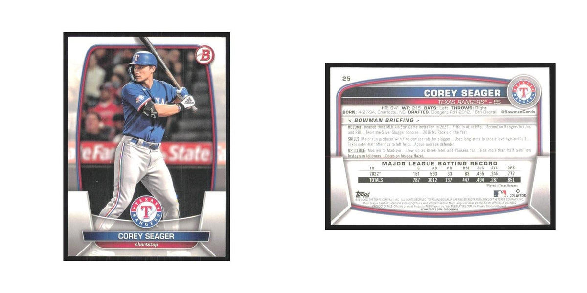 2023 Bowman Corey Seager Rangers #25
