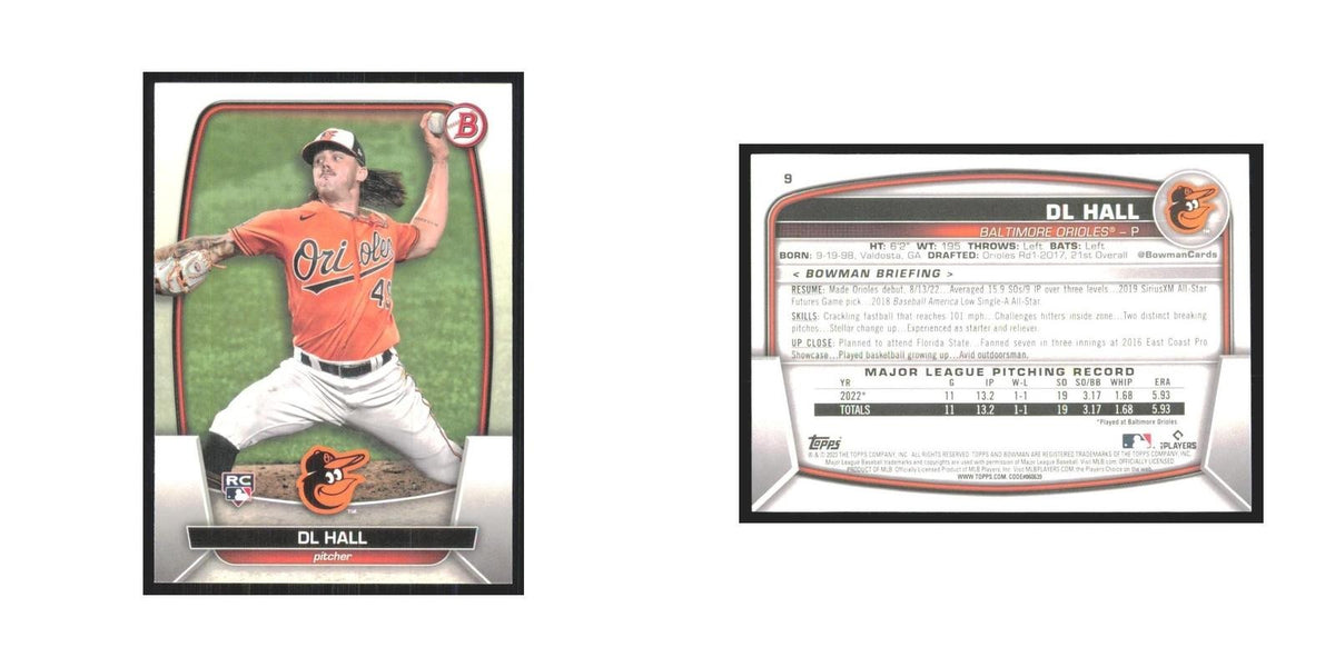 2023 Bowman DL Hall RC Orioles #9