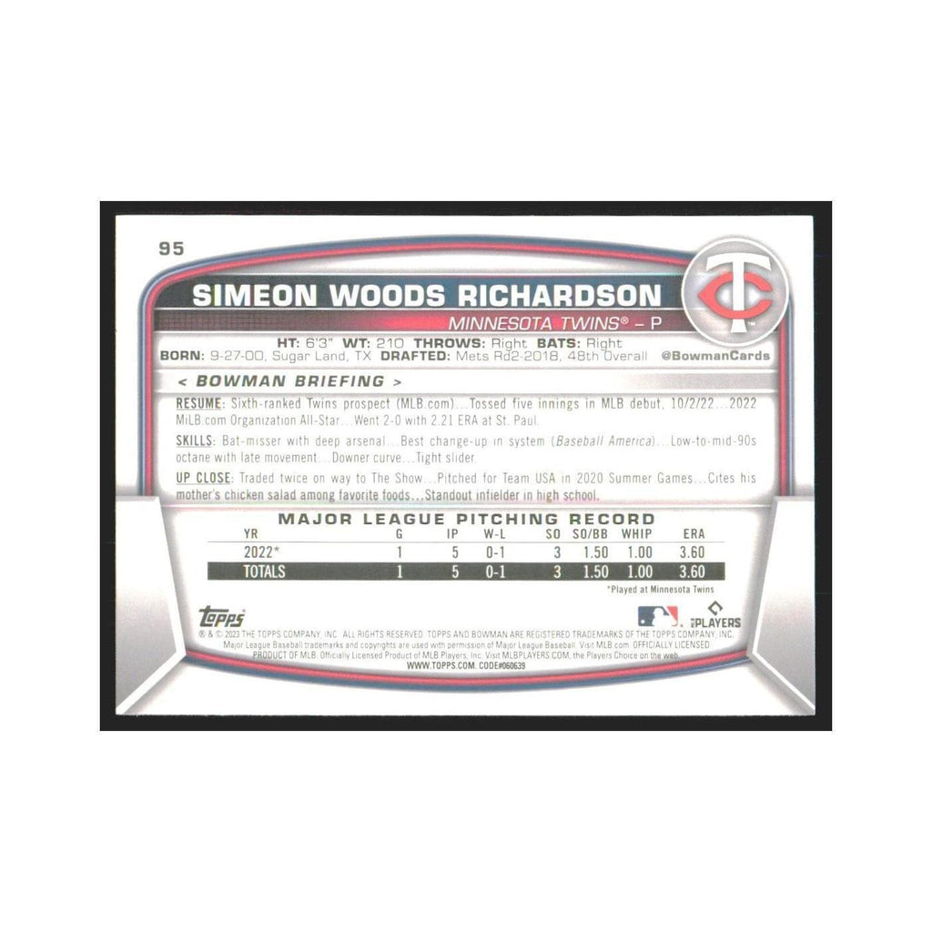 2023 Bowman Simeon Woods Richardson RC Twins #95
