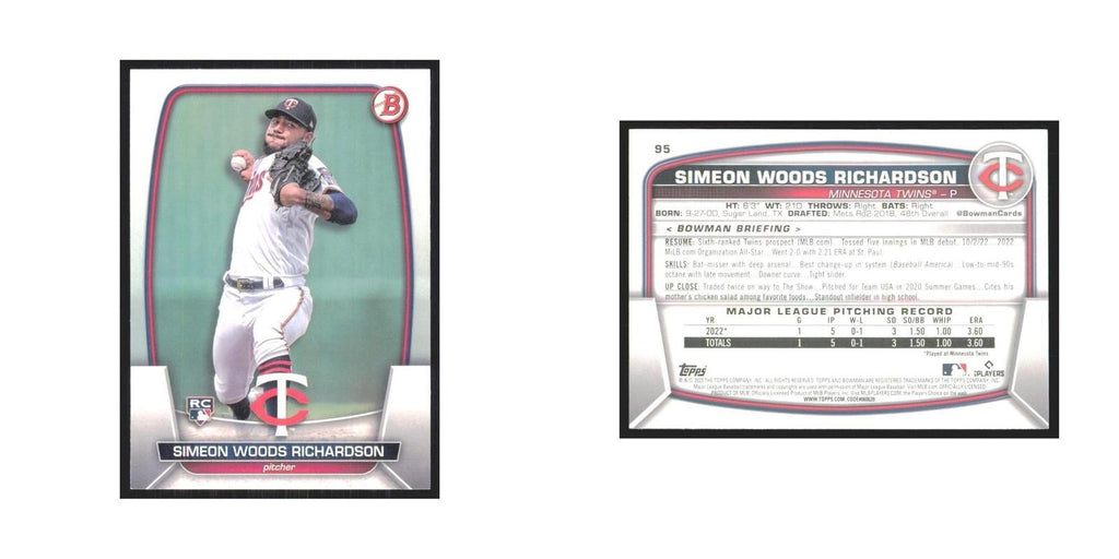 2023 Bowman Simeon Woods Richardson RC Twins #95