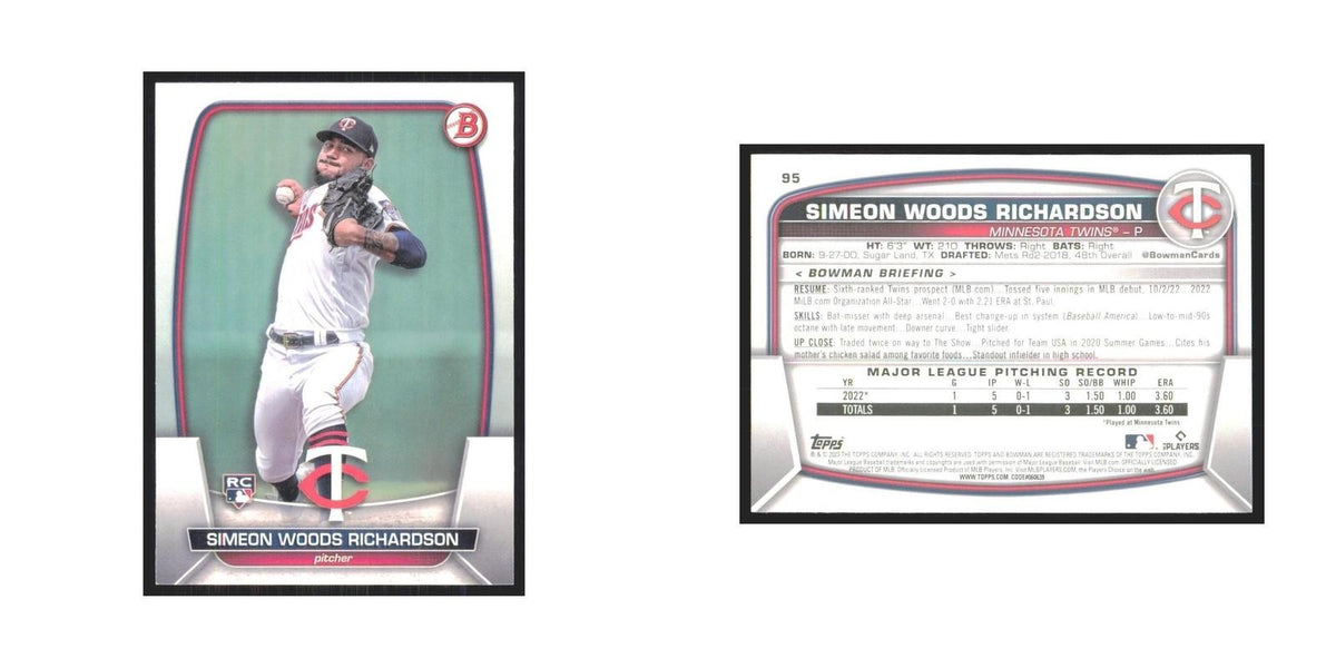 2023 Bowman Simeon Woods Richardson RC Twins #95