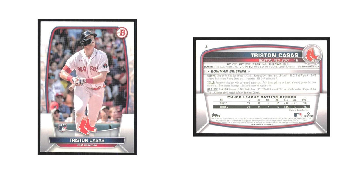 2023 Bowman Triston Casas RC Red Sox #2