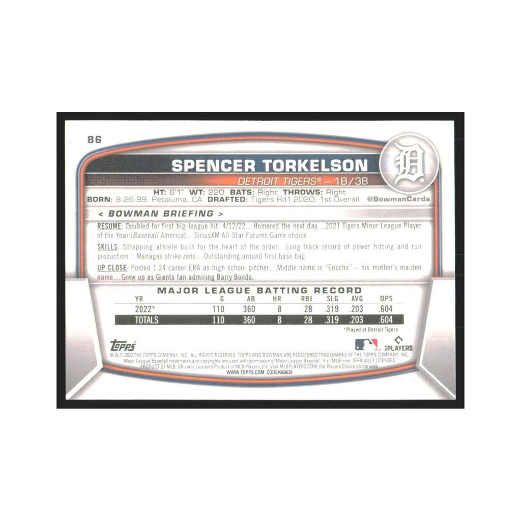 2023 Bowman Spencer Torkelson Tigers #86