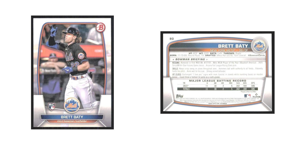 2023 Bowman Brett Baty RC Mets #80
