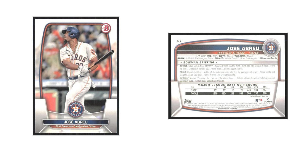 2023 Bowman Jose Abreu Astros #67