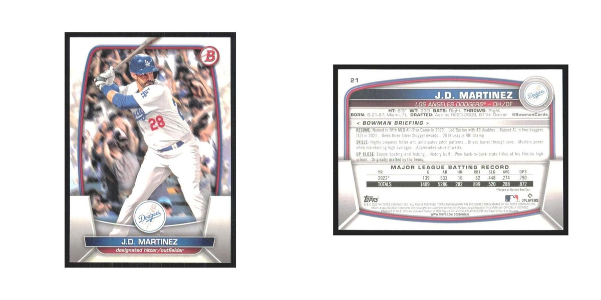 2023 Bowman J.D. Martinez Dodgers #21