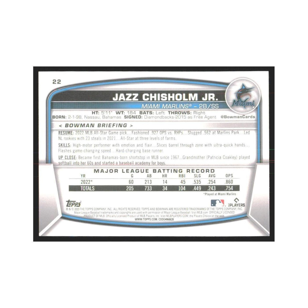 2023 Bowman Jazz Chisholm Jr. Marlins #22
