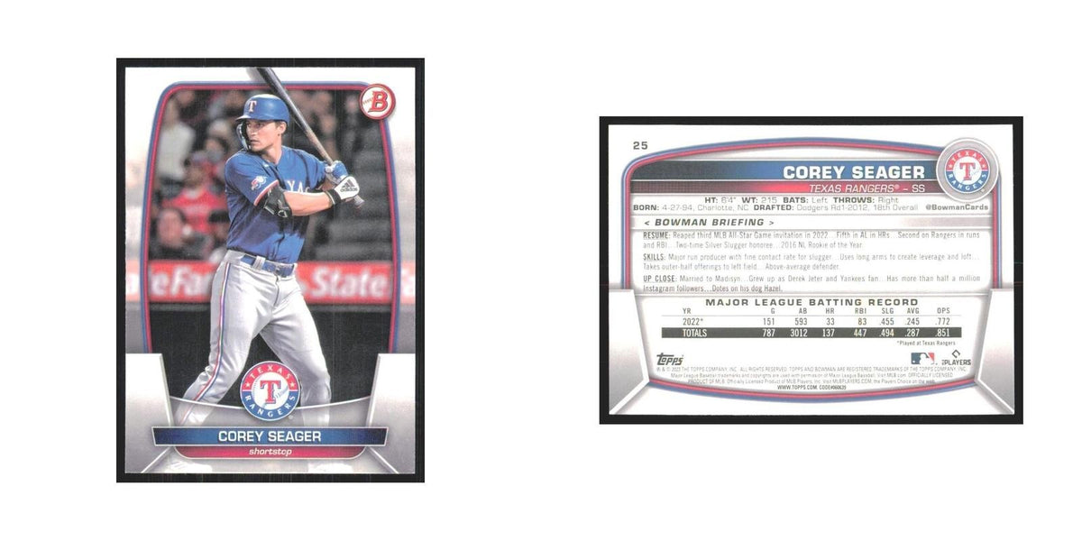 2023 Bowman Corey Seager Rangers #25
