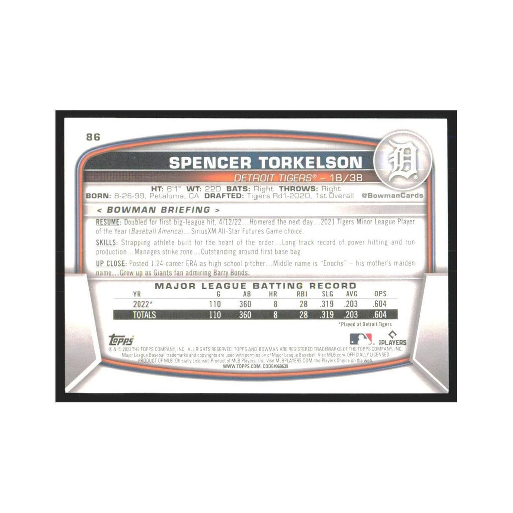 2023 Bowman Spencer Torkelson Tigers #86