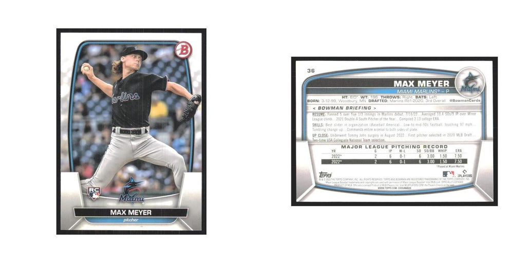 2023 Bowman Max Meyer RC Marlins #36