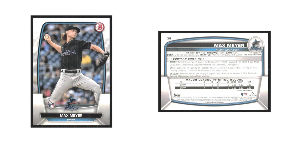 2023 Bowman Max Meyer RC Marlins #36