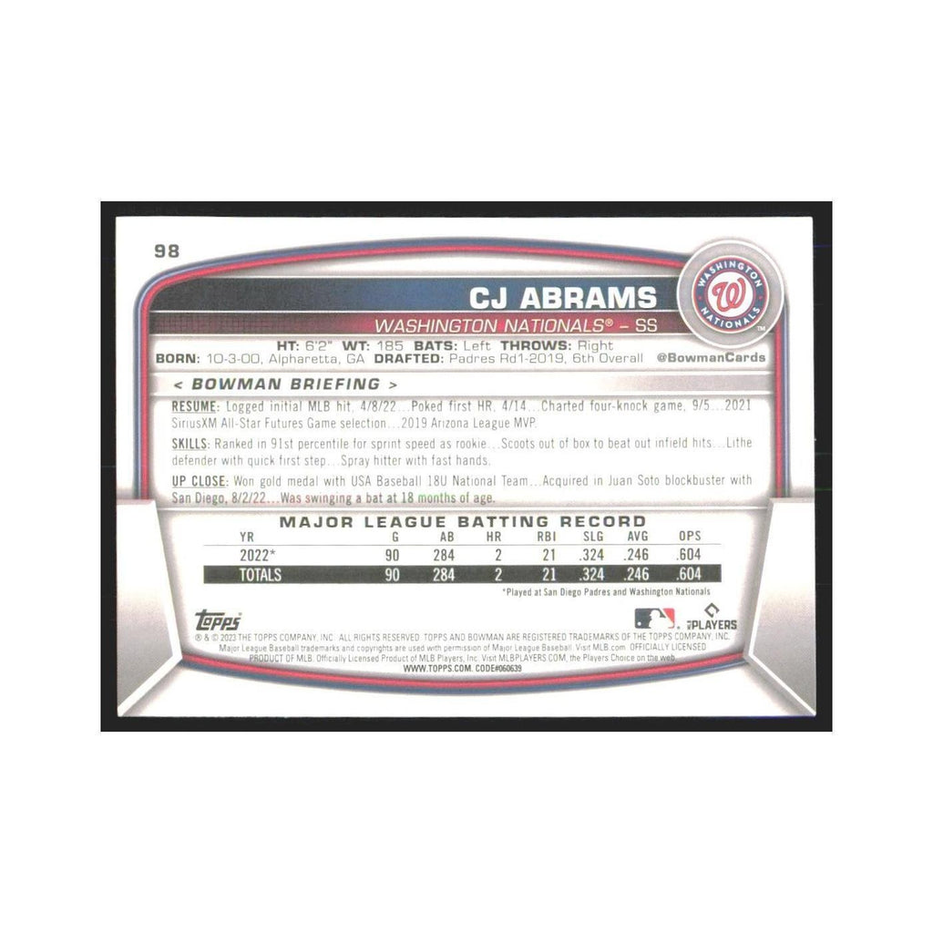 2023 Bowman CJ Abrams Nationals #98