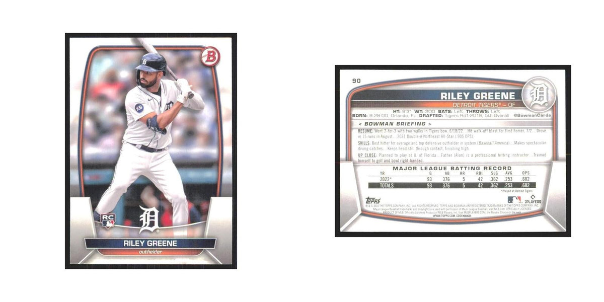 2023 Bowman Riley Greene RC Tigers #90