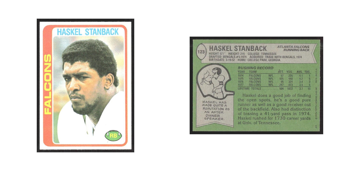 1978 Topps Haskel Stanback Falcons #123