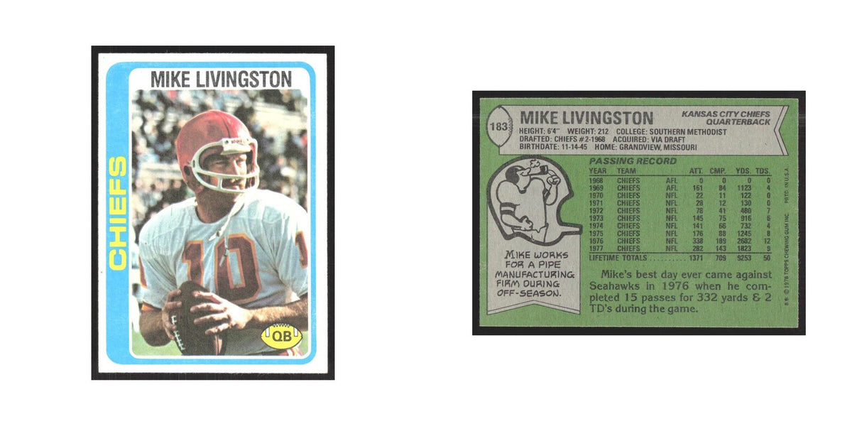 1978 Topps Mike Livingston Chiefs #183