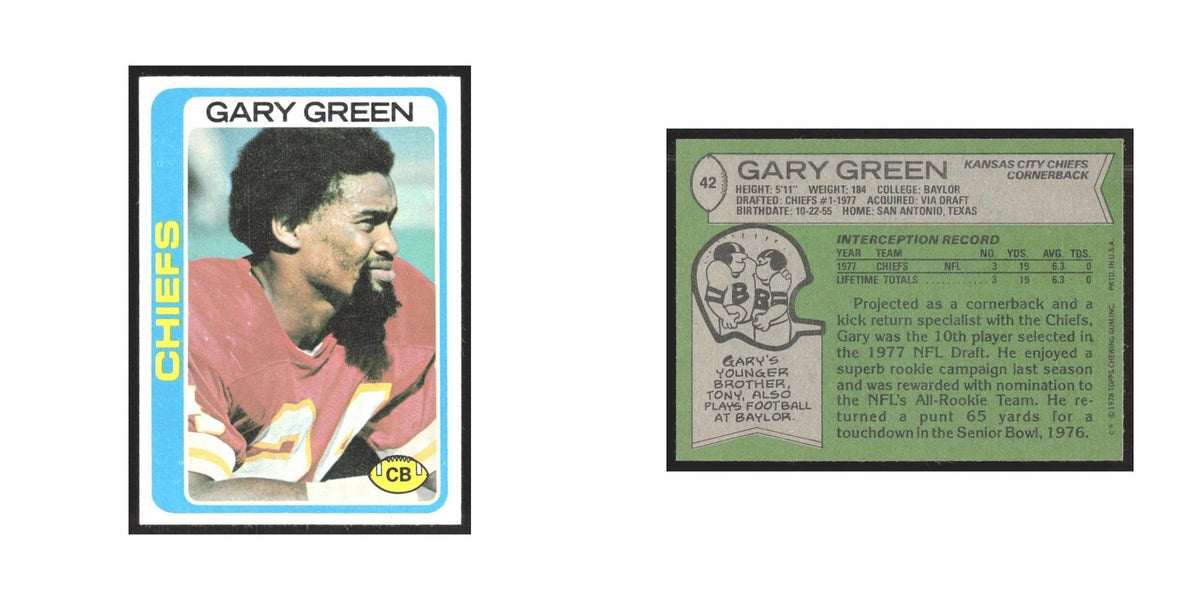 1978 Topps Gary Green Chiefs #42