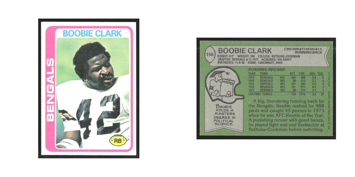 1978 Topps Boobie Clark Bengals #156