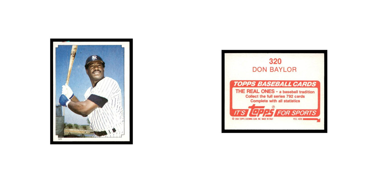Don Baylor 1984 Topps Stickers #320 New York Yankees Baseball Card EX