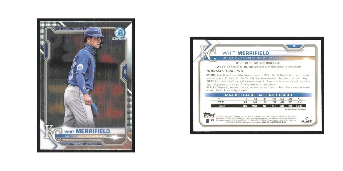 2021 Bowman Chrome Whit Merrifield Royals #52