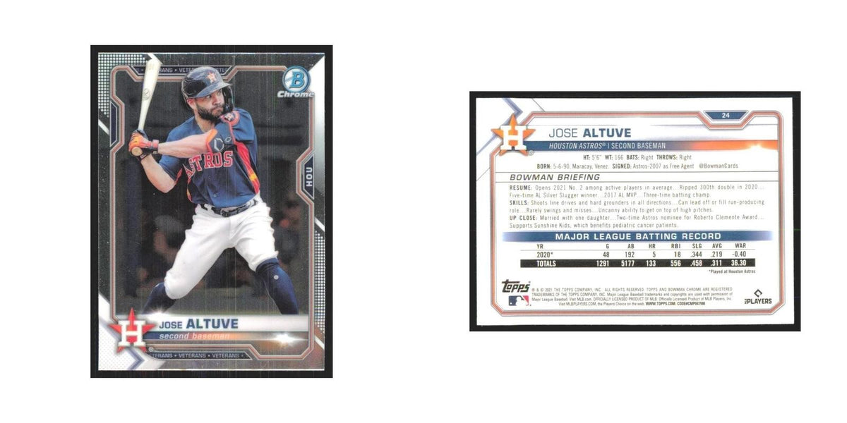 2021 Bowman Chrome Jose Altuve Astros #24