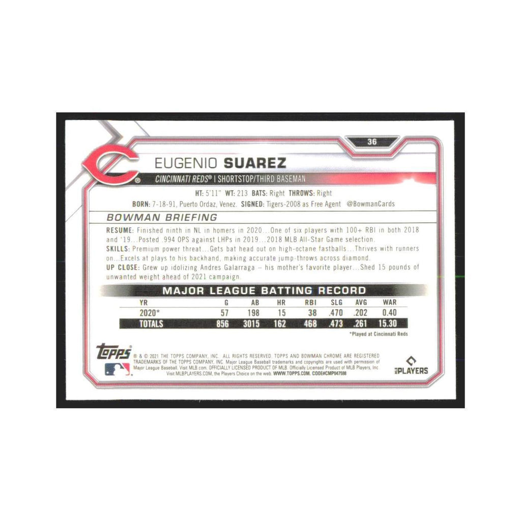 2021 Bowman Chrome Eugenio Suarez Reds #36
