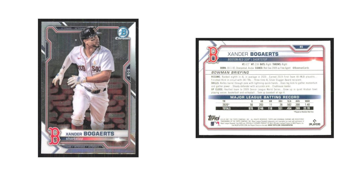 2021 Bowman Chrome Xander Bogaerts Red Sox #85