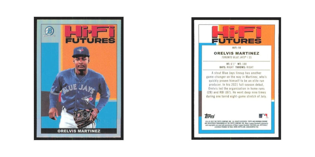 2022 Bowman Chrome Orelvis Martinez Blue Jays #HIFI-18