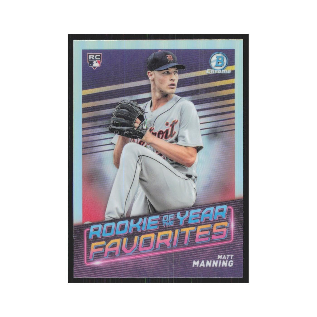 2022 Bowman Chrome Matt Manning RC Tigers #ROYF-8
