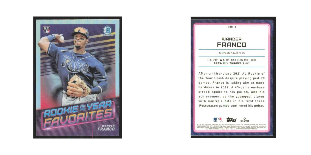 2022 Bowman Chrome Wander Franco RC Rays #ROYF-1