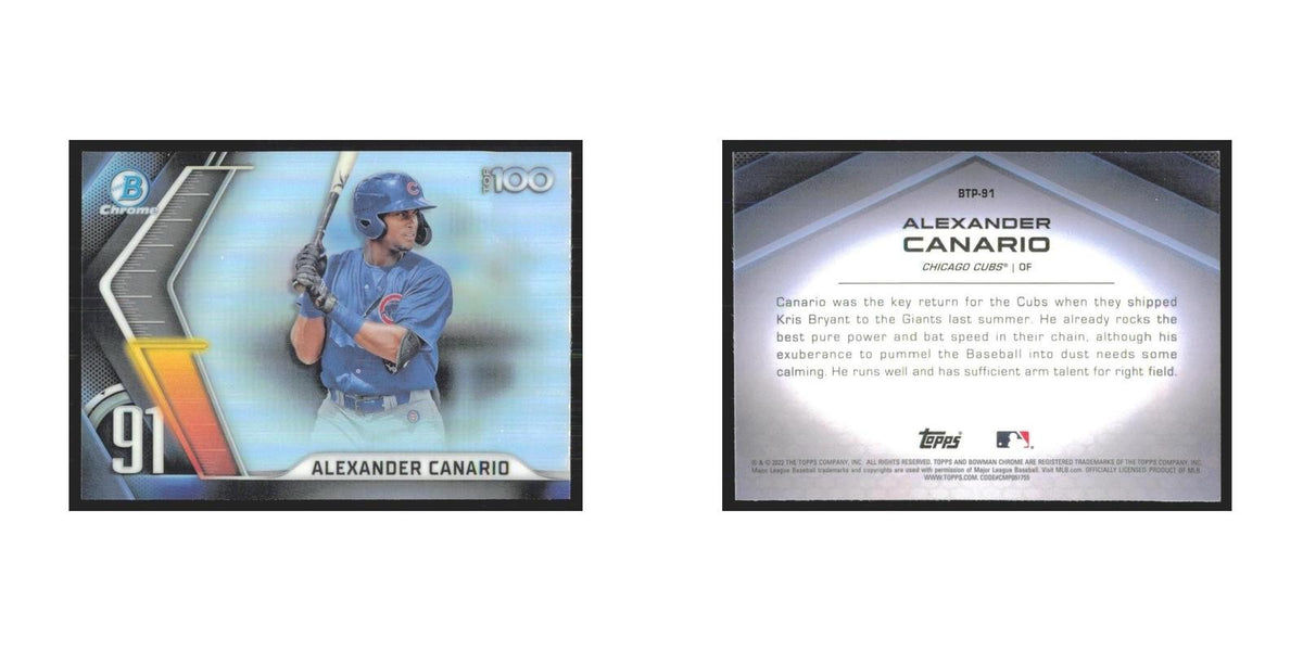 2022 Bowman Chrome Alexander Canario Cubs #BTP-91