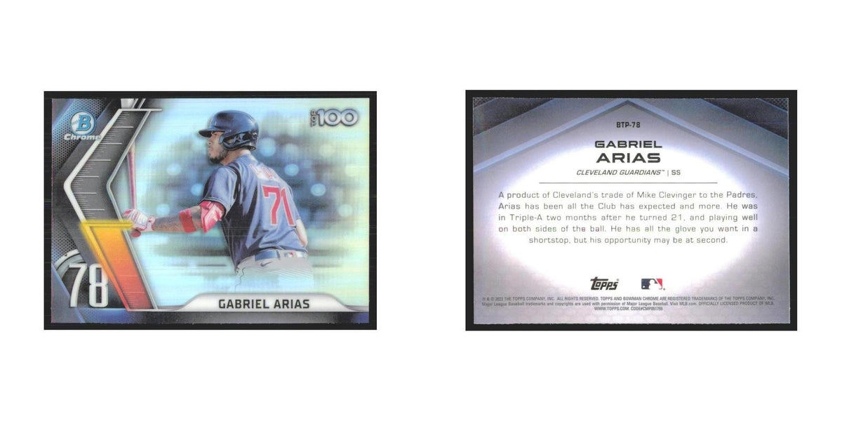 2022 Bowman Chrome Gabriel Arias Guardians #BTP-78