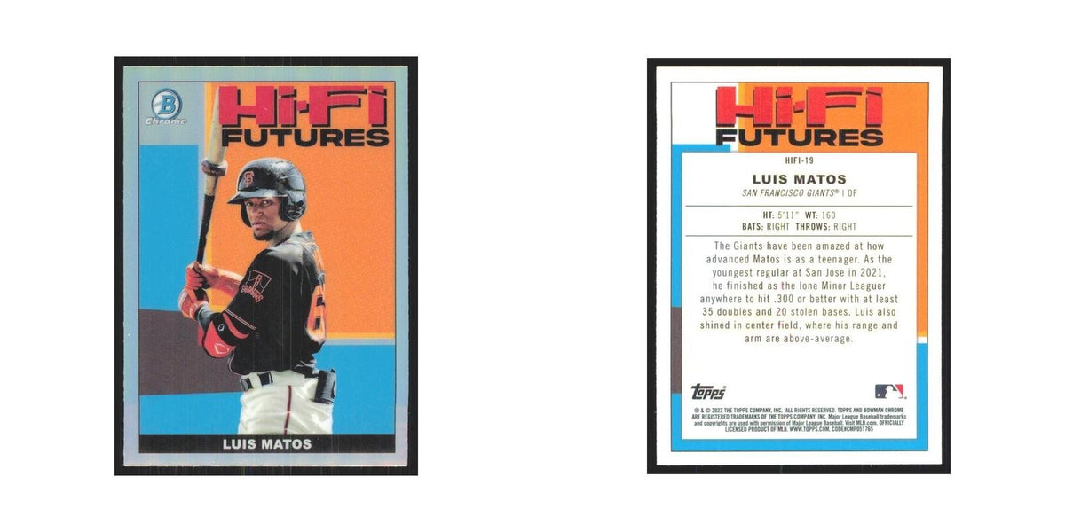 2022 Bowman Chrome Luis Matos Giants #HIFI-19