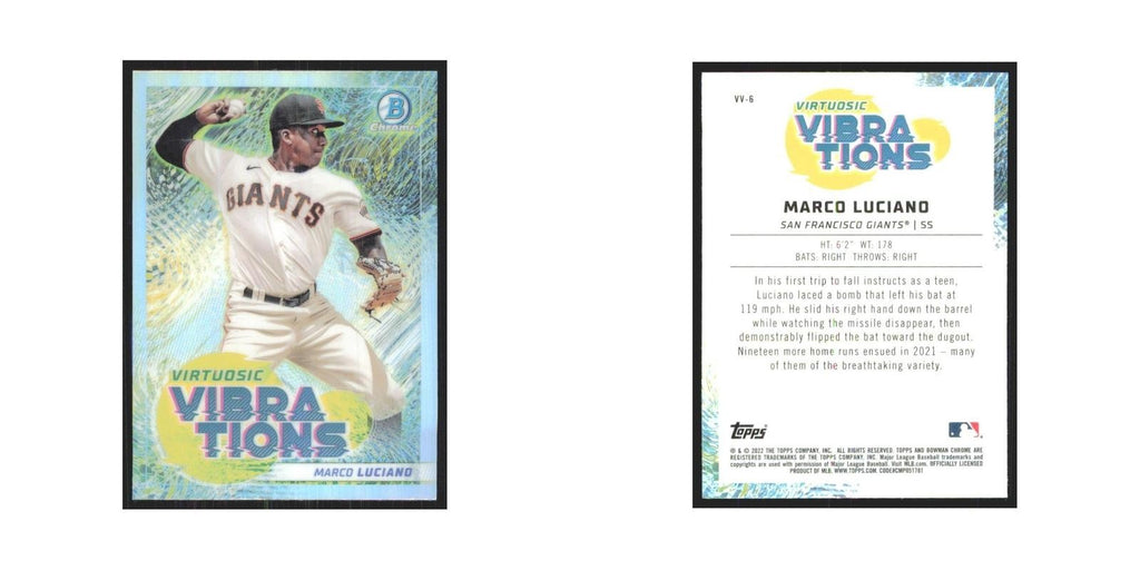 2022 Bowman Chrome Marco Luciano Giants #VV-6