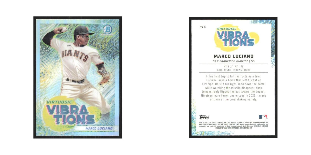 2022 Bowman Chrome Marco Luciano Giants #VV-6