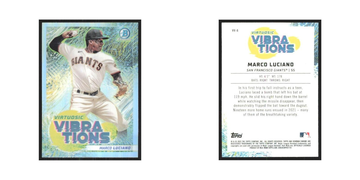 2022 Bowman Chrome Marco Luciano Giants #VV-6