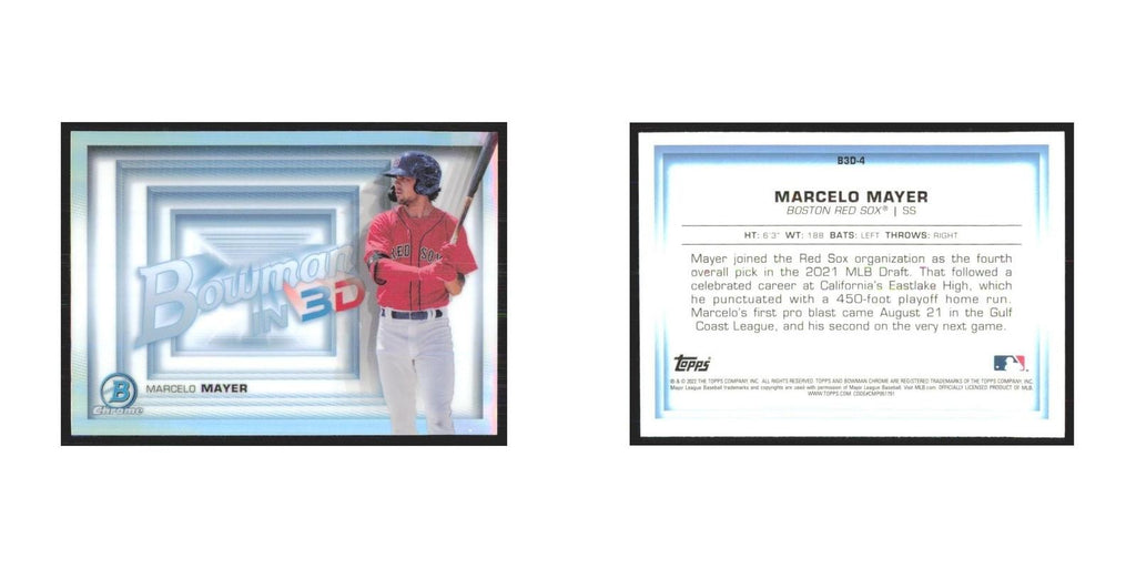 2022 Bowman Chrome Marcelo Mayer Red Sox #B3D-4