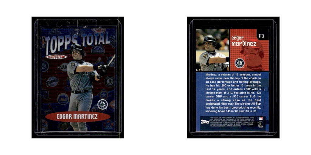 Edgar Martinez 2002 Topps Total #TT31 Seattle Mariners Baseball Card NM