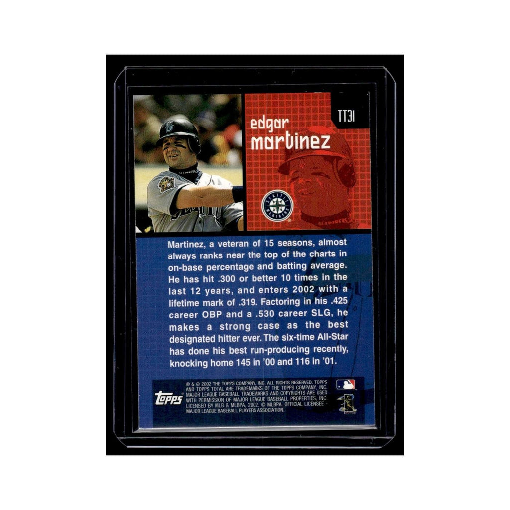 Edgar Martinez 2002 Topps Total #TT31 Seattle Mariners Baseball Card NM