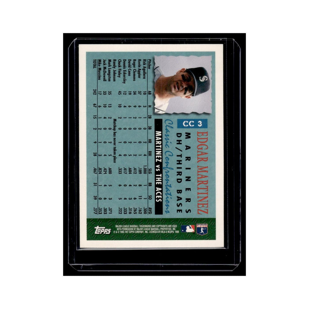 Edgar Martinez 1996 Topps Classic Confrontations #CC3 Seattle Mariners NM