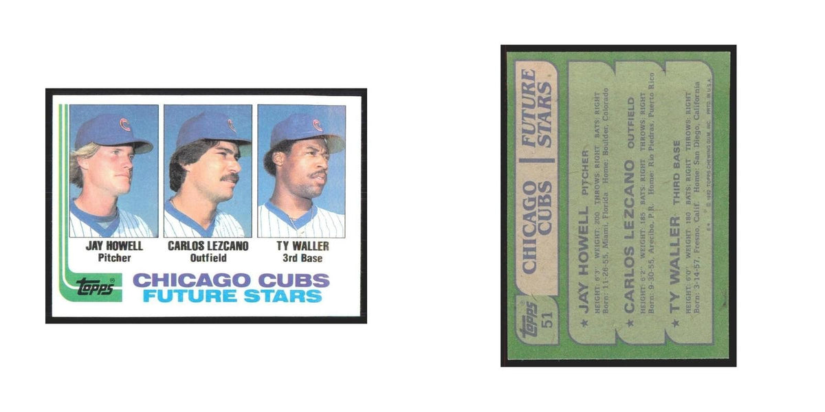 1982 Topps Jay Howell/Carlos Lezcano/Ty Waller Cubs #51
