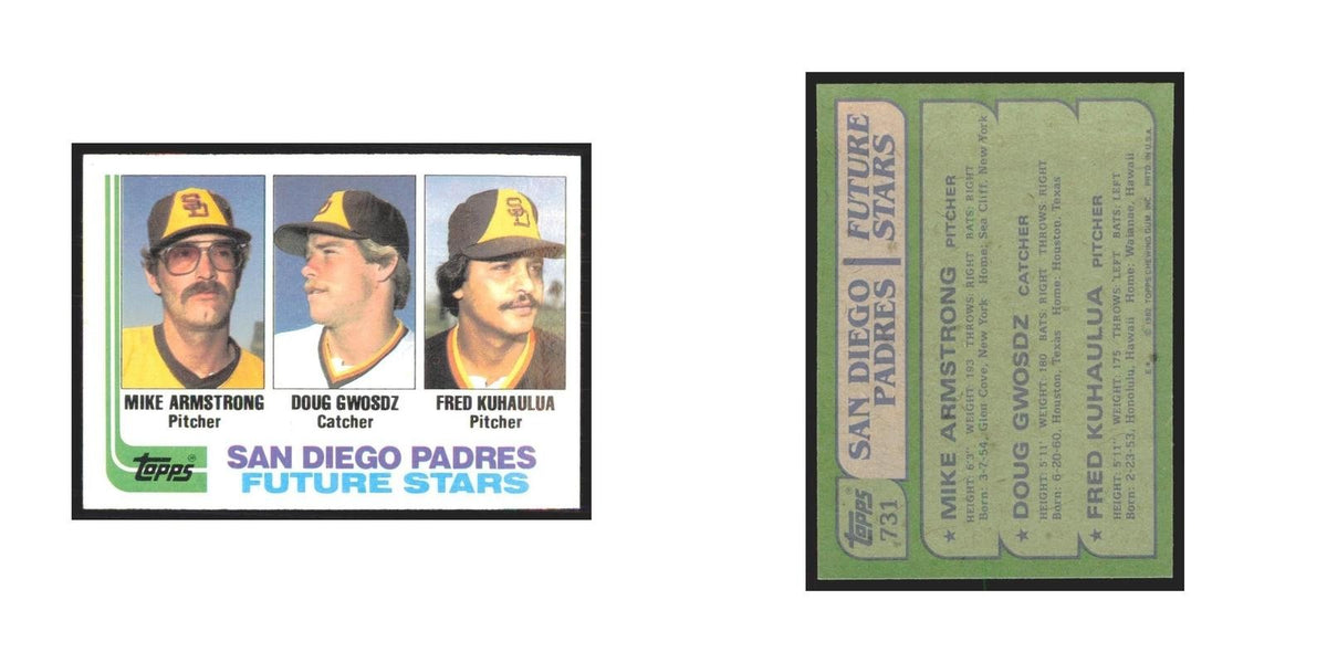 1982 Topps Mike Armstrong/Doug Gwosdz/Fred Kuhaulua Padres #731