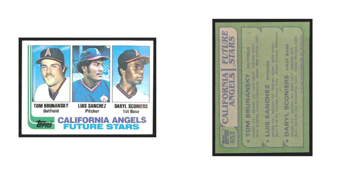 1982 Topps Tom Brunansky/Luis Sanchez/Daryl Sconiers Angels #653