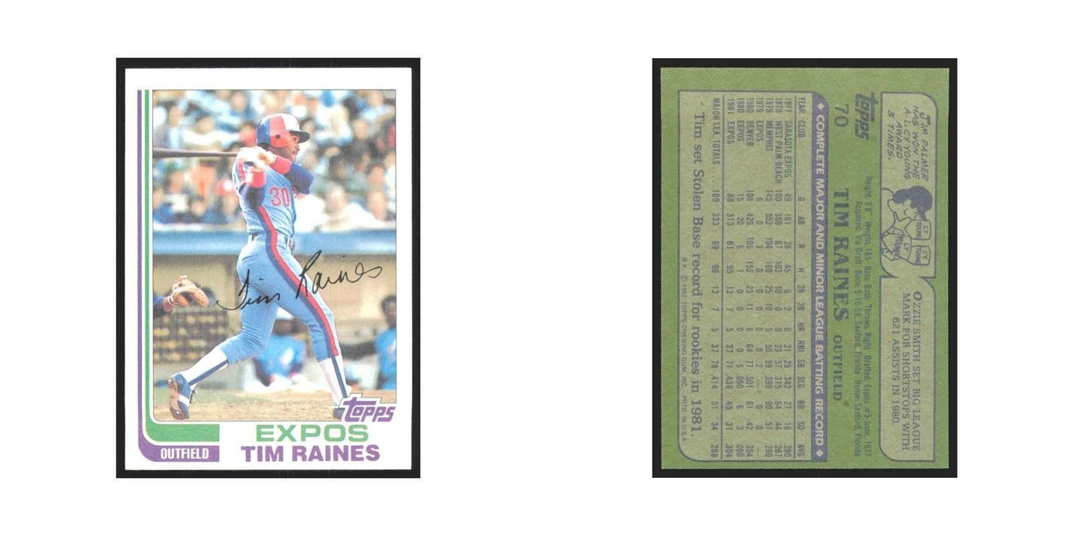 1982 Topps Ti Raines Montreal Expos #70